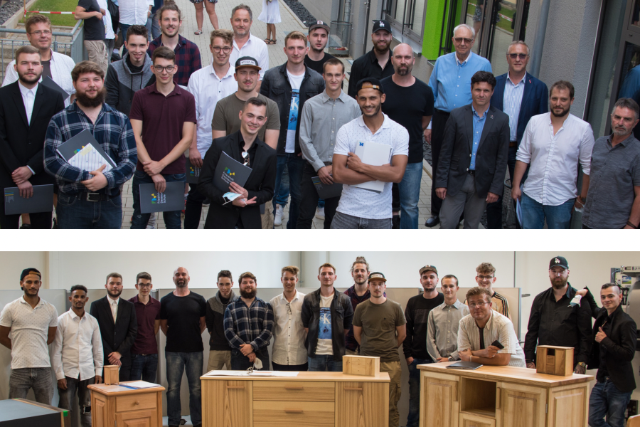 15 Auszubildende haben erfolgreich die Abschlussprüfung im Tischlerhandwerk abgelegt